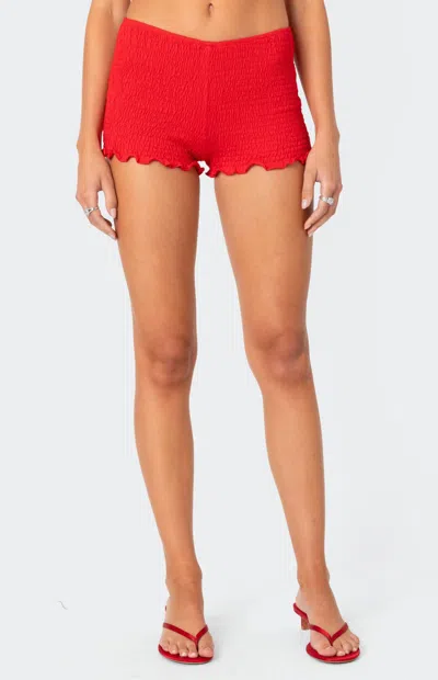 Edikted Women's Valentina Scrunch Shorts In Red