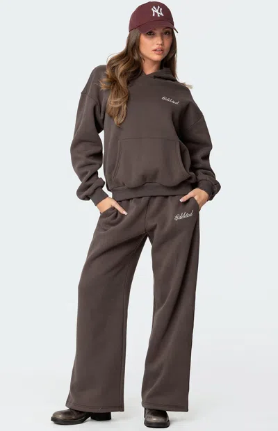 EDIKTED WOMEN'S WE'RE EDIKTED SWEATPANTS IN DARK GRAY