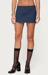 Edikted Winsley Gingham Mini Skort In Blue