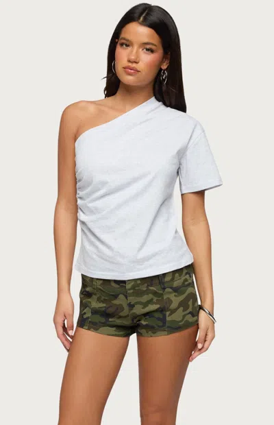 Edikted Yurey Gathered One Shoulder Top In White