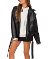 Edikted Women's Wrenley Oversized Faux Leather Jacket In Black