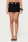 Edikted Wrenna Grommet Mini Skirt In Black, Women's At Urban Outfitters In Black