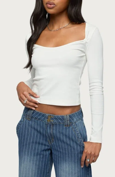 Edikted Ximena Scoop Neck Top In Pattern