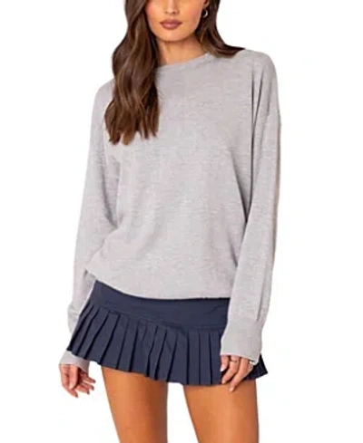 Edikted Women's You Time Oversized Sweater In Gray-melange