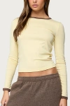 Edikted Zander Contrast Long Sleeve T Shirt In Yellow, Women's At Urban Outfitters In Yellow