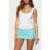 Edikted Zelena Faux Crystal Rib Tank In White
