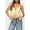 Edikted Zephi Split Front Ruffled Top