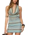 Edikted Ziggy Striped Backless Knit Mini Dress In Multi