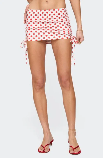 EDIKTED EDIKTED ZOE DOT DRAWSTRING MINISKIRT