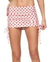 Edikted Zoe Polka Dot Drawstring Mini Skirt In White