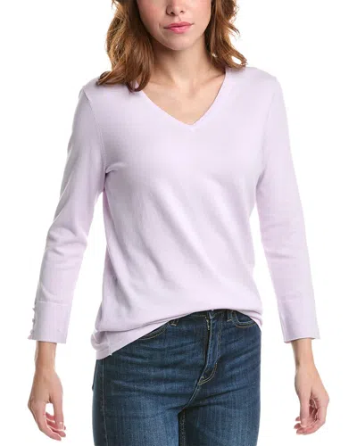 Edinburgh Knitwear Classic V-neck Sweater In Blue