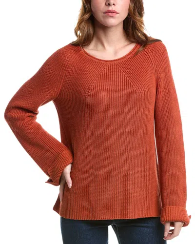 Edinburgh Knitwear Fluted Shaker Knit Sweater In Brown