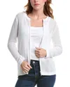 Edinburgh Knitwear Pointelle Jacket In White