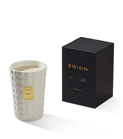 Edion Cello Suite No.21 Herbs Harmony Candle In White