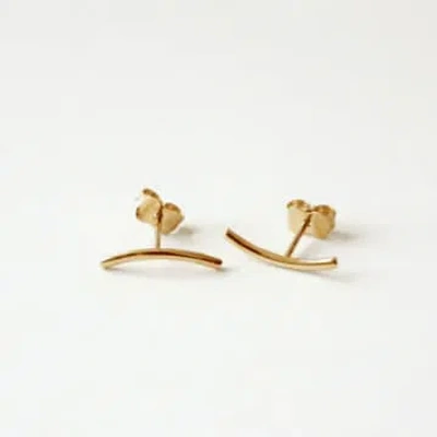 Edit & Oak Arch Stud Earrings In Gold