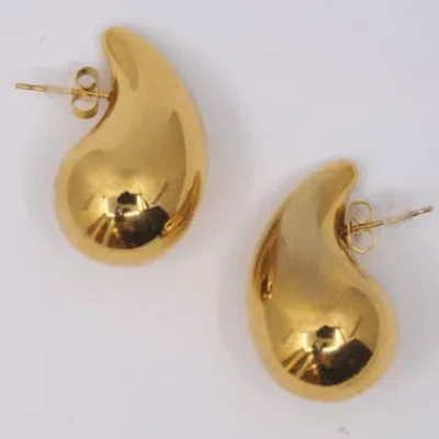 Edit & Oak Drop Stud Earrings In Gold