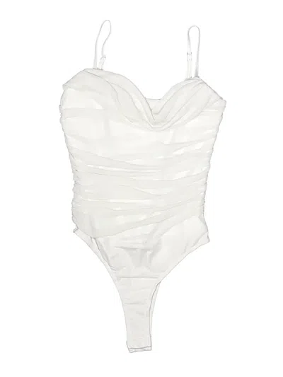 Pre-owned Edit By Nine Bodysuit In White