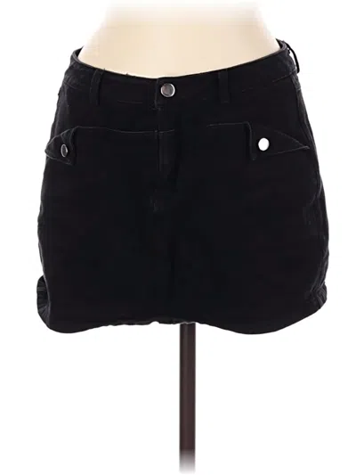 Pre-owned Edit By Nine Denim Skirt In Black