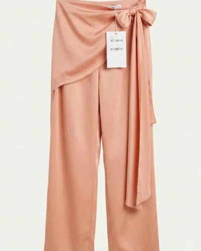 Edit By Nine Women's Lana Peachy Side Swept Satin Pants In Pink