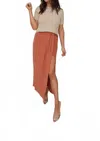 Edit By Nine Wrap Skirt In Rust In Pink
