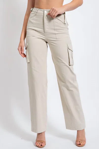 Edit By Nine You're My Type Cargo Pants In Light Grey