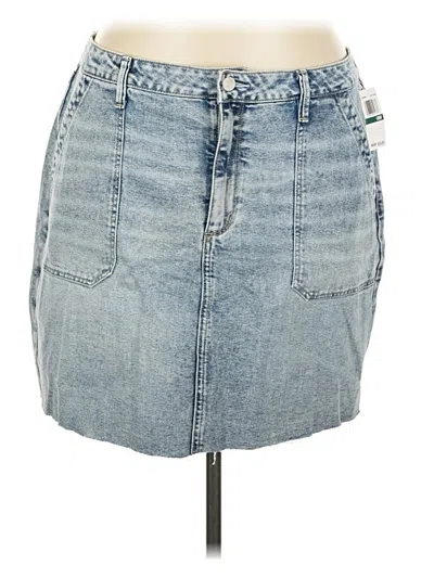 Pre-owned Edited Denim Skirt In Blue