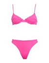 Edited Ike Bikini Panty-ike Bikini Top Woman Bikini Fuchsia Size L Recycled Polyamide, Elastane In Pink
