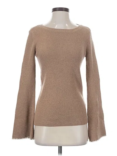 Pre-owned Edited Long Sleeve Top Tan Boatneck Tops