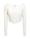 Edited Merian Top Woman Top Cream Size 10 Ecovero Viscose, Elastane In White