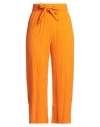 Edited Woman Pants Orange Size 10 Viscose, Cotton In Orange