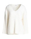 Edited Woman Sweater Ivory Size 4 Recycled Polyester, Polyester, Viscose In White