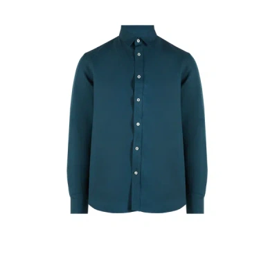 Editions 102 Bara Linen And Lyocell Shirt In Blue