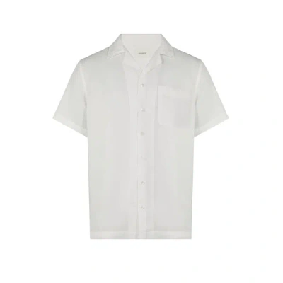 Editions 102 Chemise Barac En Lin Et Lyocell In Blanc