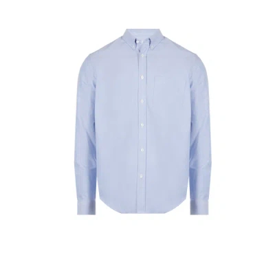 Editions 102 Long-sleeve Cotton Shirt In Blue