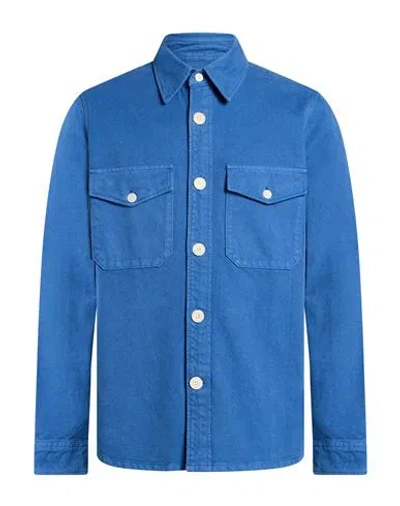 Editions 102 Man Shirt Blue Size S Recycled Cotton, Cotton