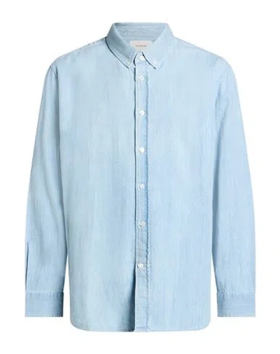 Editions 102 Man Shirt Blue Size Xxl Organic Cotton