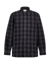 Editions 102 Man Shirt Charcoal Size L Organic Cotton In Gray
