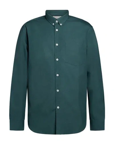 Editions 102 Man Shirt Green Size Xl Organic Cotton