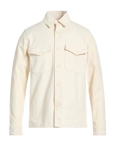 Editions 102 Man Shirt Ivory Size S Recycled Cotton, Cotton In White