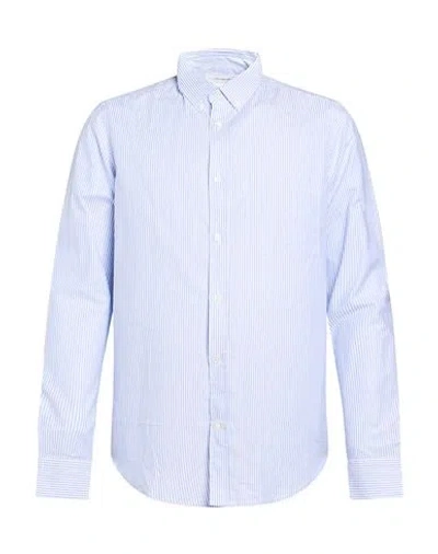 Editions 102 Man Shirt Light Blue Size S Organic Cotton In White