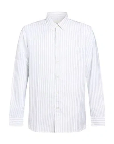 Editions 102 Man Shirt Light Green Size S Organic Cotton In White
