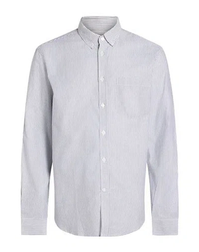 Editions 102 Man Shirt Light Grey Size S Organic Cotton In Gray