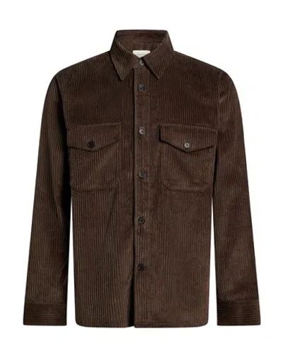 Editions 102 Man Shirt Military Green Size Xl Cotton In Brown