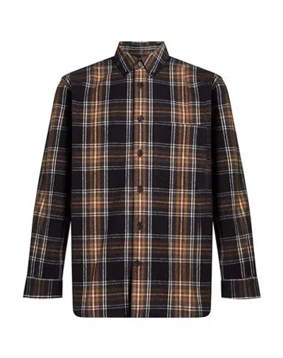 Editions 102 Man Shirt Navy Size Xl Organic Cotton In Multi