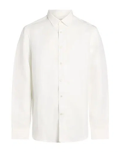 Editions 102 Man Shirt Off White Size Xxl Linen, Lyocell