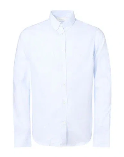 Editions 102 Man Shirt Sky Blue Size S Organic Cotton In White