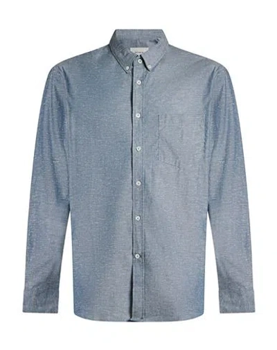 Editions 102 Man Shirt Slate Blue Size M Organic Cotton