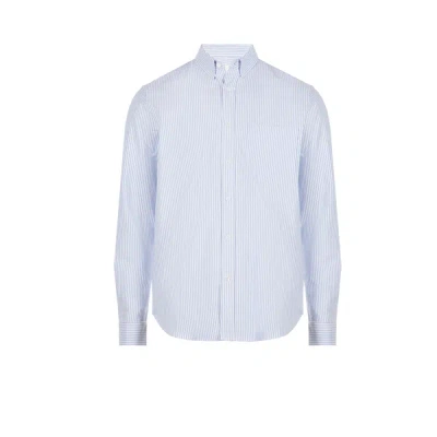 Editions 102 Striped Cotton Shirt In Blue