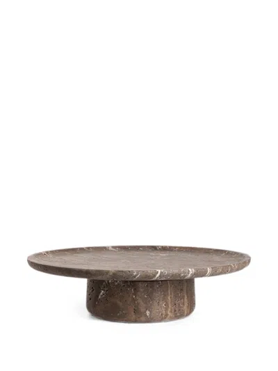 Editions Milano Atlantico Marble Cake Stand In Brown