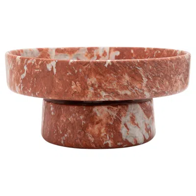 Pre-owned Editions Milano Atlantico Red Marble Bowl By Andrea Ghisoni